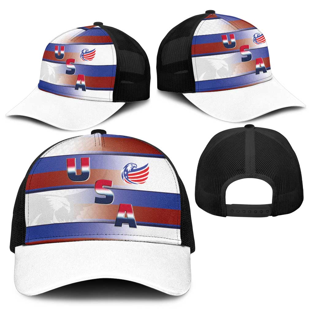America Rugby Baseball Net Cap USA Falcons Stripes Style