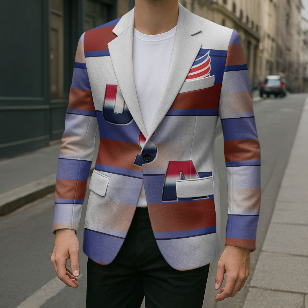 America Rugby Custom Blazer USA Falcons Stripes Style
