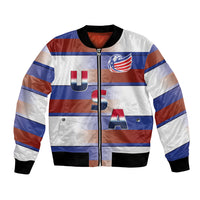 America Rugby Custom Bomber Jacket USA Falcons Stripes Style