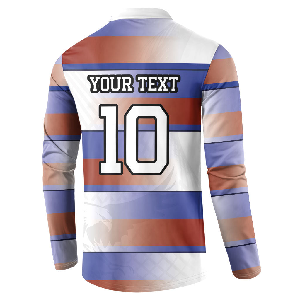 America Rugby Custom Button Sweatshirt USA Falcons Stripes Style