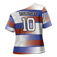 America Rugby Custom Cross Shoulder Shirt USA Falcons Stripes Style