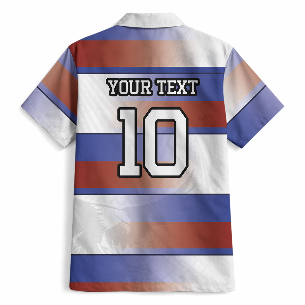 America Rugby Custom Hawaiian Shirt USA Falcons Stripes Style