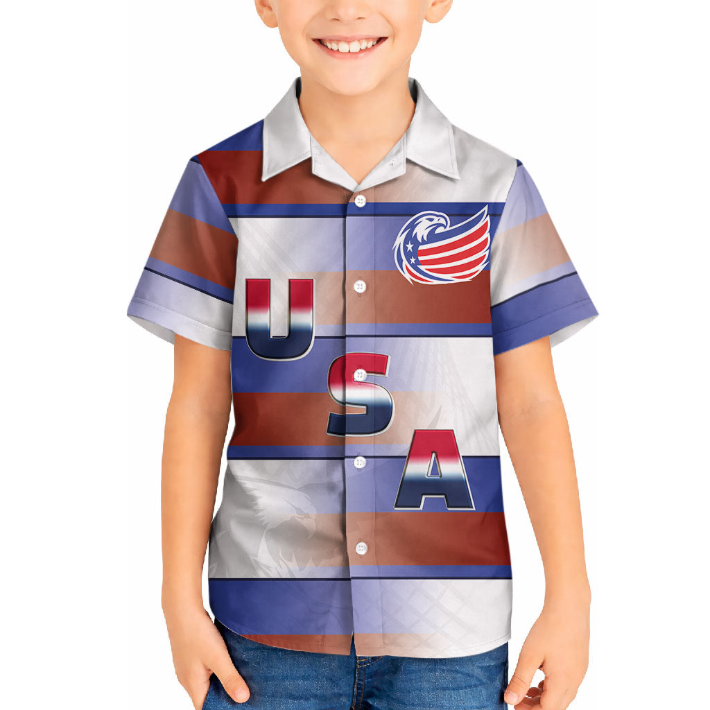 America Rugby Custom Hawaiian Shirt USA Falcons Stripes Style