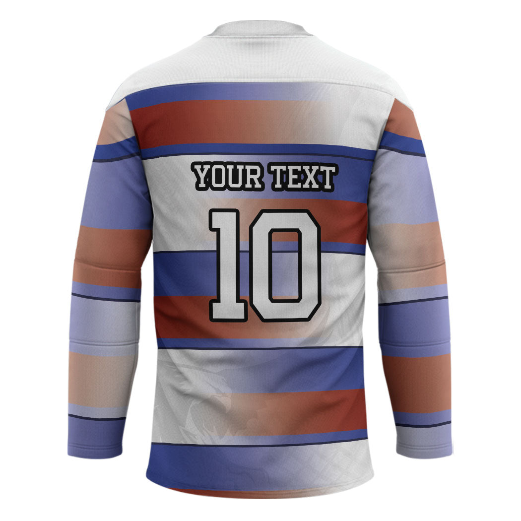 America Rugby Custom Hockey Jersey USA Falcons Stripes Style