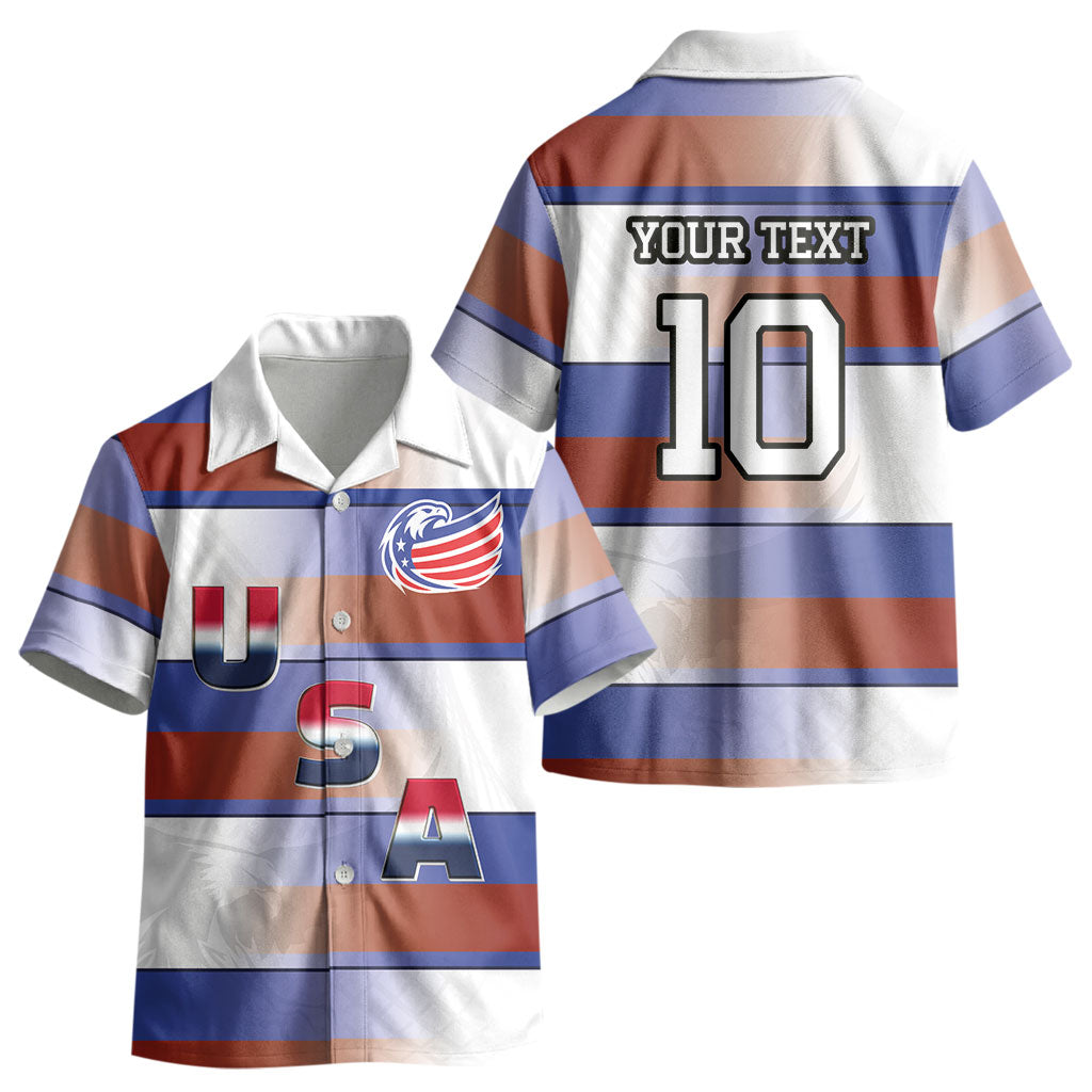 America Rugby Custom Kid Hawaiian Shirt USA Falcons Stripes Style