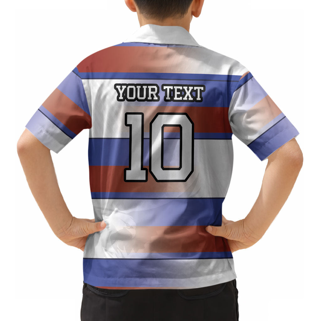 America Rugby Custom Kid Hawaiian Shirt USA Falcons Stripes Style