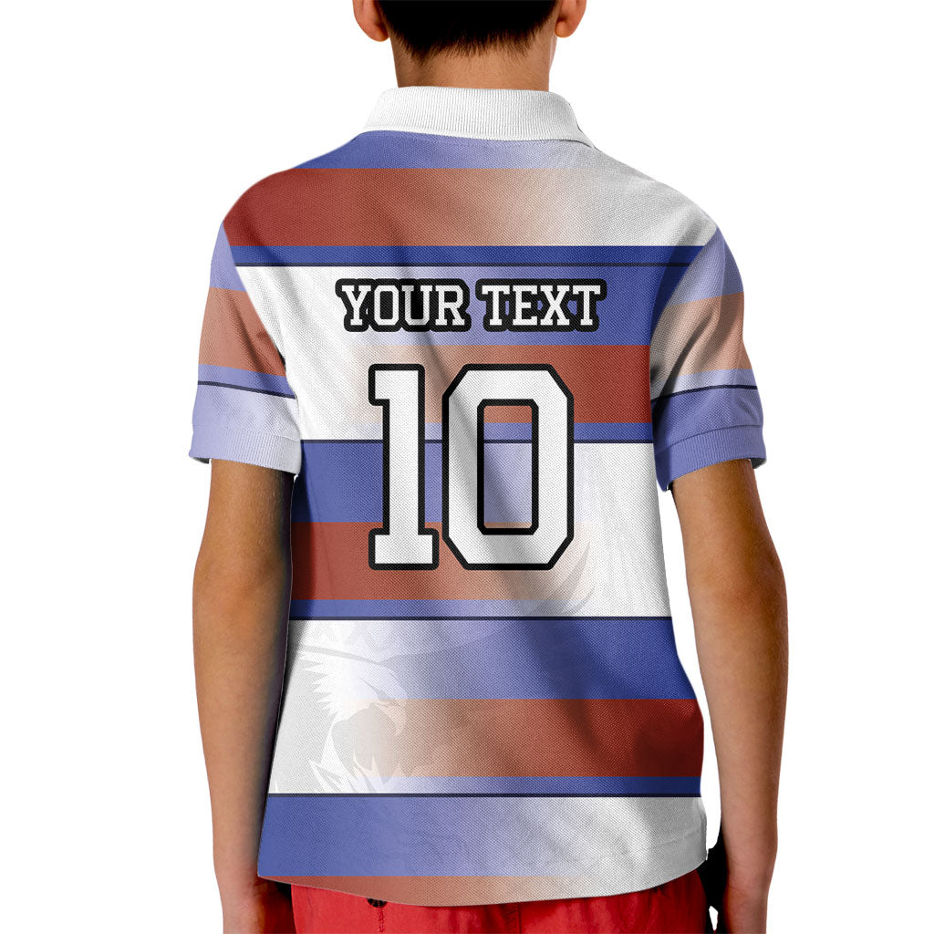 America Rugby Custom Kid Polo Shirt USA Falcons Stripes Style