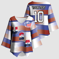 America Rugby Custom Kimono Sleeve Blouse USA Falcons Stripes Style
