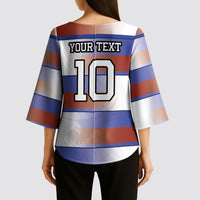 America Rugby Custom Kimono Sleeve Blouse USA Falcons Stripes Style