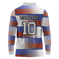 America Rugby Custom Long Sleeve Polo Shirt USA Falcons Stripes Style