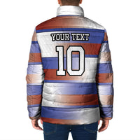 America Rugby Custom Padded Jacket USA Falcons Stripes Style