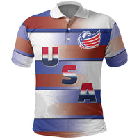 America Rugby Custom Polo Shirt USA Falcons Stripes Style