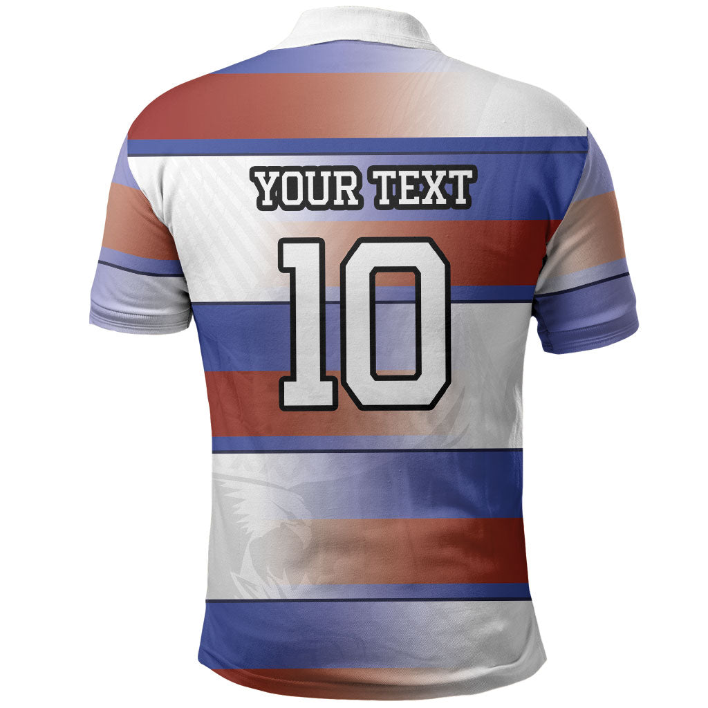 America Rugby Custom Polo Shirt USA Falcons Stripes Style