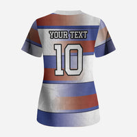 America Rugby Custom Scrub Top USA Falcons Stripes Style