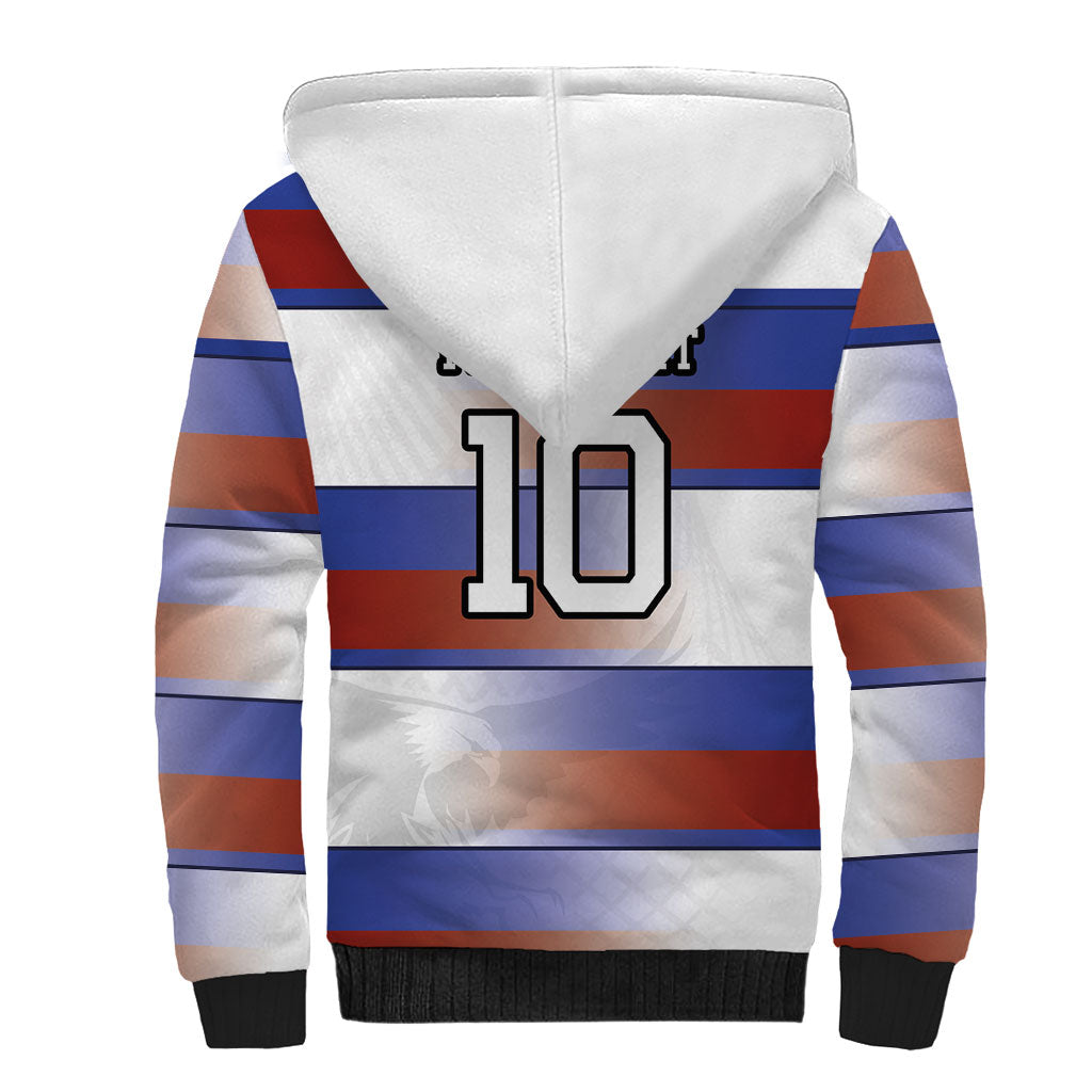 America Rugby Custom Sherpa Hoodie USA Falcons Stripes Style