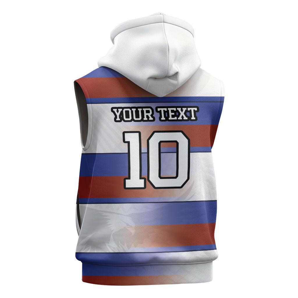 America Rugby Custom Sleeveless Hoodie USA Falcons Stripes Style
