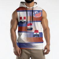 America Rugby Custom Sleeveless Hoodie USA Falcons Stripes Style
