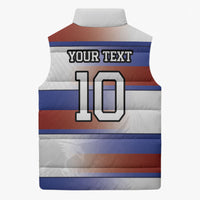 America Rugby Custom Sleeveless Puffer Jacket USA Falcons Stripes Style
