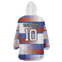 America Rugby Custom Wearable Blanket Hoodie USA Falcons Stripes Style