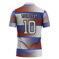 America Rugby Custom Zipper Polo Shirt USA Falcons Stripes Style