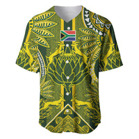 South Africa Rugby Custom Baseball Jersey Springbok with King Protea Inspired by African Heritage