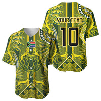 South Africa Rugby Custom Baseball Jersey Springbok with King Protea Inspired by African Heritage