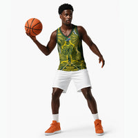 South Africa Rugby Custom Basketball Jersey Springbok with King Protea Inspired by African Heritage