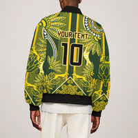 South Africa Rugby Custom Bomber Jacket Springbok with King Protea Inspired by African Heritage