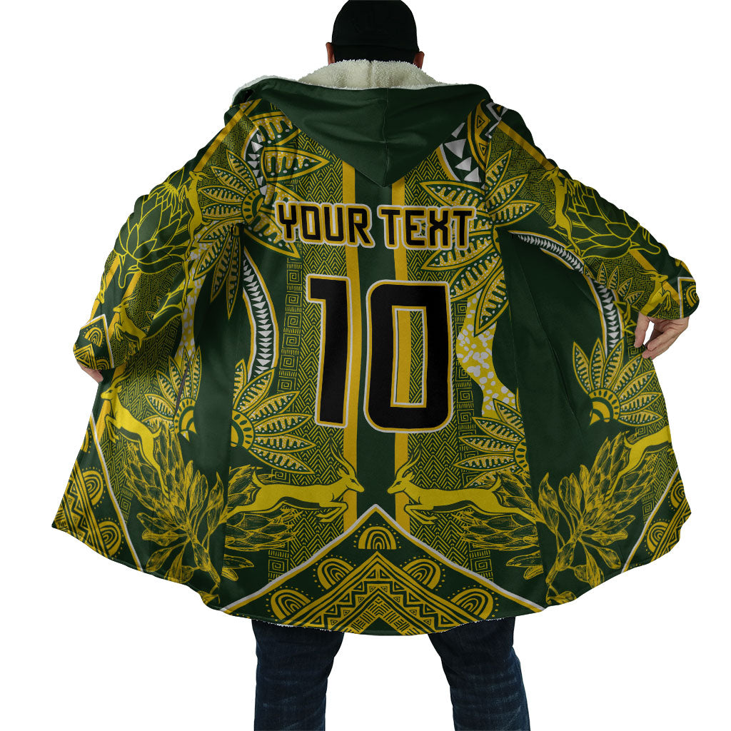 South Africa Rugby Custom Cloak Springbok with King Protea Inspired by African Heritage