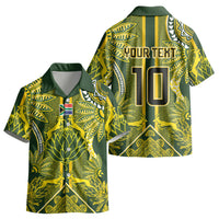 South Africa Rugby Custom Kid Hawaiian Shirt Springbok with King Protea Inspired by African Heritage