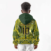 South Africa Rugby Custom Kid Hoodie Springbok with King Protea Inspired by African Heritage