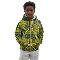 South Africa Rugby Custom Kid Hoodie Springbok with King Protea Inspired by African Heritage