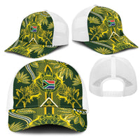 South Africa Rugby Mesh Trucker Cap Springbok with King Protea Inspired by African Heritage