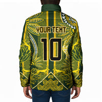 South Africa Rugby Custom Padded Jacket Springbok with King Protea Inspired by African Heritage
