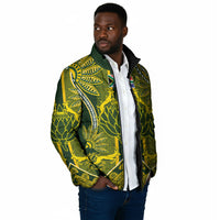 South Africa Rugby Custom Padded Jacket Springbok with King Protea Inspired by African Heritage