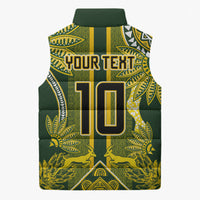 South Africa Rugby Custom Sleeveless Puffer Jacket Springbok with King Protea Inspired by African Heritage