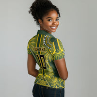 South Africa Rugby Custom Women Polo Shirt Springbok with King Protea Inspired by African Heritage