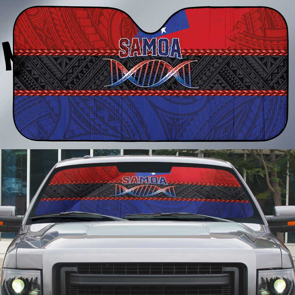 Samoan DNA-Proud of Samoa Auto Sun Shade Polynesian Patterns - Wonder Print Shop