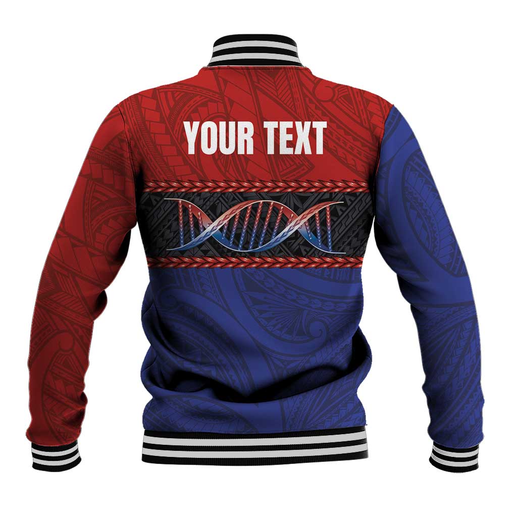 Personalised Samoan DNA-Proud of Samoa Baseball Jacket Polynesian Patterns - Wonder Print Shop