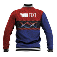 Personalised Samoan DNA-Proud of Samoa Baseball Jacket Polynesian Patterns - Wonder Print Shop