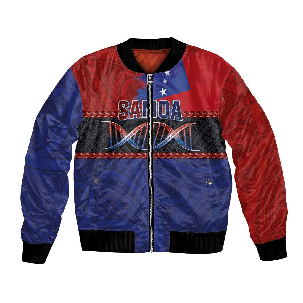 Personalised Samoan DNA-Proud of Samoa Bomber Jacket Polynesian Patterns - Wonder Print Shop