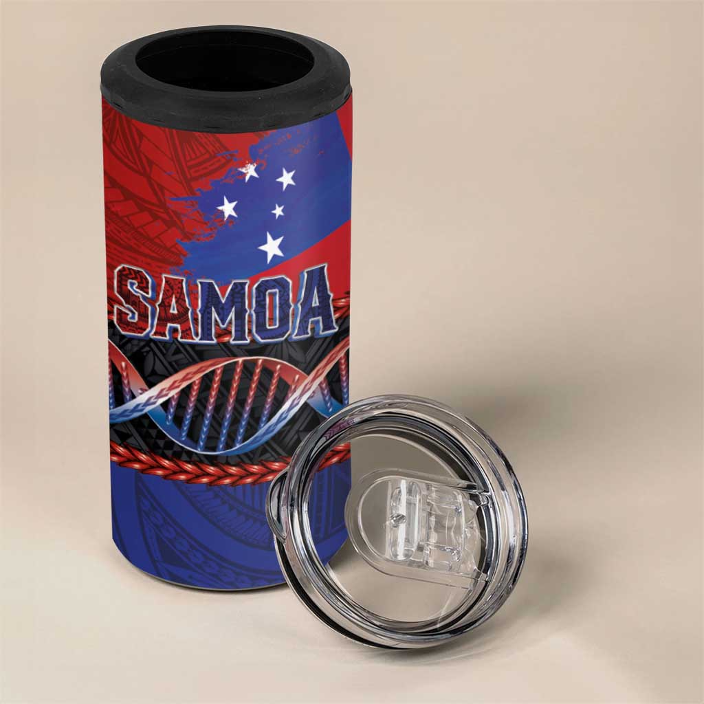 Samoan DNA-Proud of Samoa 4 in 1 Can Cooler Tumbler Polynesian Patterns - Wonder Print Shop
