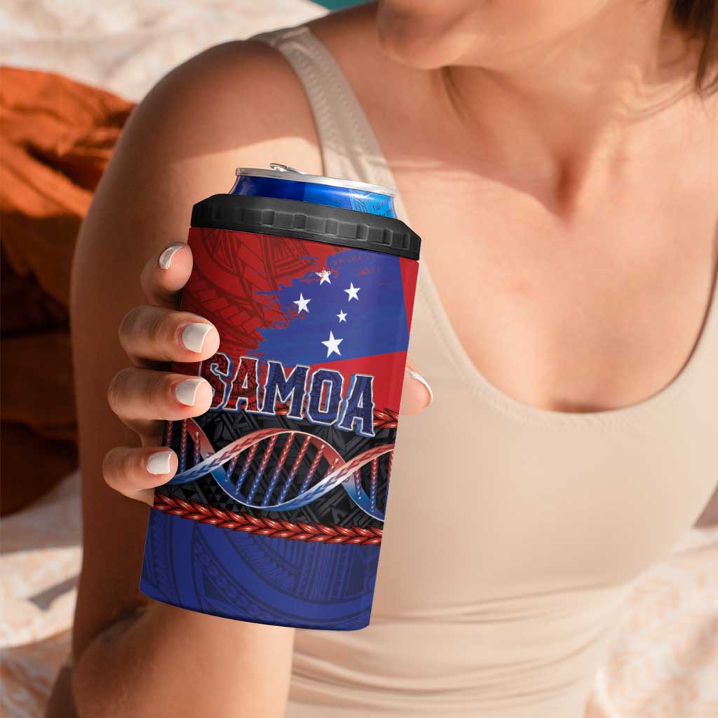 Samoan DNA-Proud of Samoa 4 in 1 Can Cooler Tumbler Polynesian Patterns - Wonder Print Shop