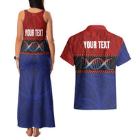 Personalised Samoan DNA-Proud of Samoa Couples Matching Tank Maxi Dress and Hawaiian Shirt Polynesian Patterns - Wonder Print Shop