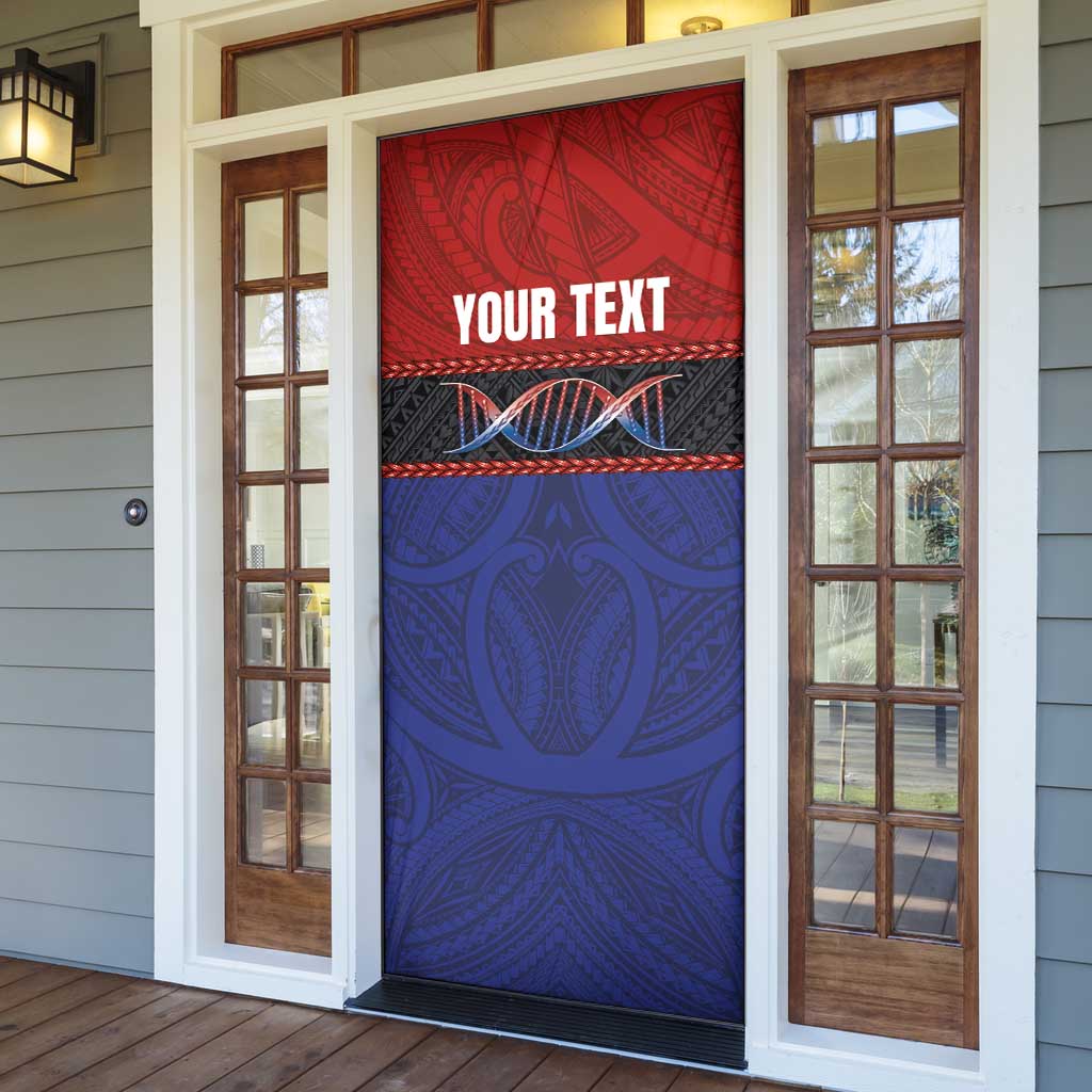 Personalised Samoan DNA-Proud of Samoa Door Cover Polynesian Patterns - Wonder Print Shop
