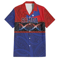 Personalised Samoan DNA-Proud of Samoa Family Matching Off Shoulder Short Dress and Hawaiian Shirt Polynesian Patterns - Wonder Print Shop