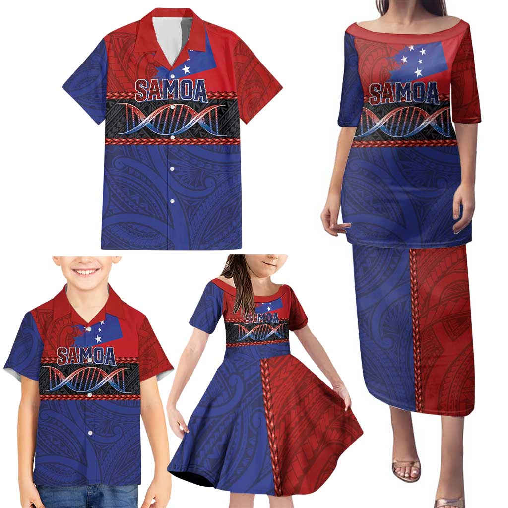 Personalised Samoan DNA-Proud of Samoa Family Matching Puletasi and Hawaiian Shirt Polynesian Patterns - Wonder Print Shop