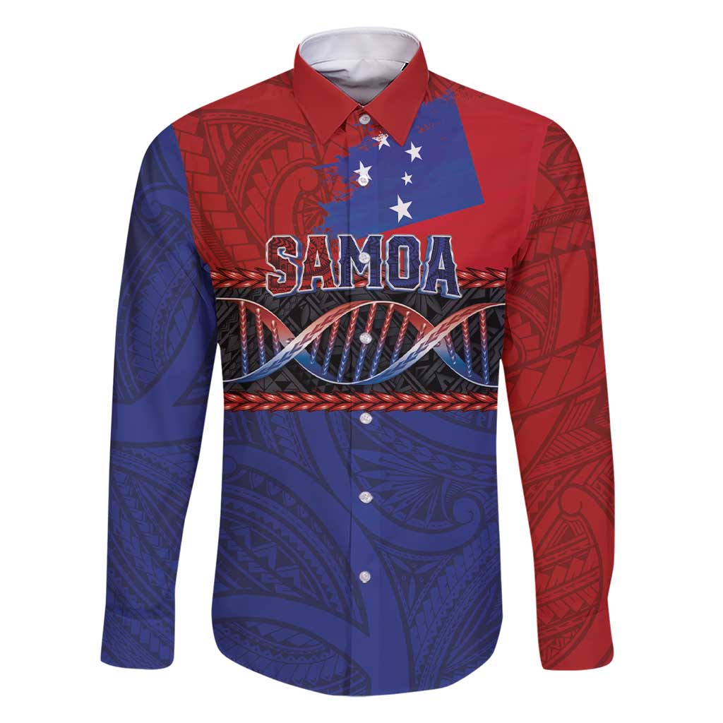 Personalised Samoan DNA-Proud of Samoa Family Matching Short Sleeve Bodycon Dress and Hawaiian Shirt Polynesian Patterns - Wonder Print Shop