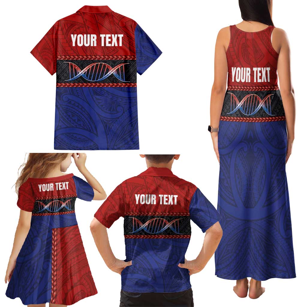 Personalised Samoan DNA-Proud of Samoa Family Matching Tank Maxi Dress and Hawaiian Shirt Polynesian Patterns - Wonder Print Shop