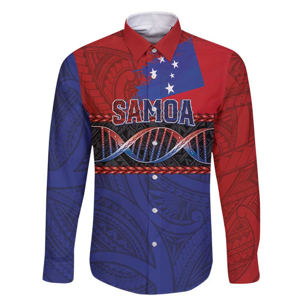 Personalised Samoan DNA-Proud of Samoa Family Matching Tank Maxi Dress and Hawaiian Shirt Polynesian Patterns - Wonder Print Shop